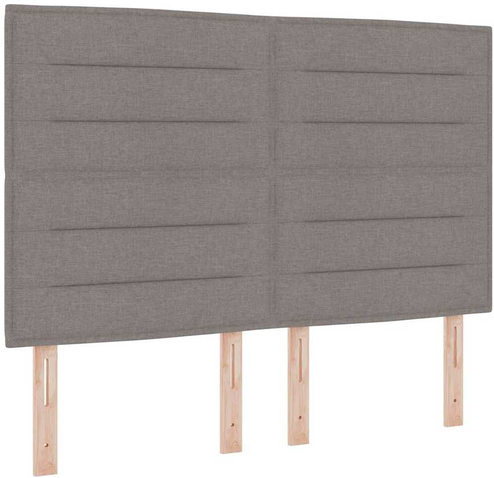 Kiemas lova su čiužiniu Taupe 200 x 160 cm audinys