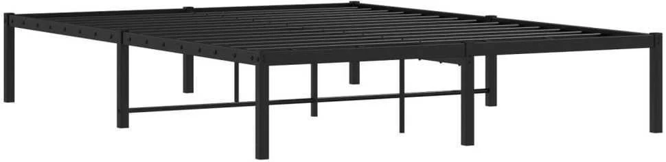 Metalinis lovos rėmas, juodos spalvos, 140x190cm