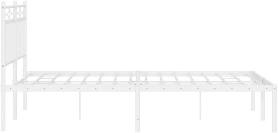 Lova Metalinis lovos rėmas su galvūgaliu, baltos spalvos, 135x190cm