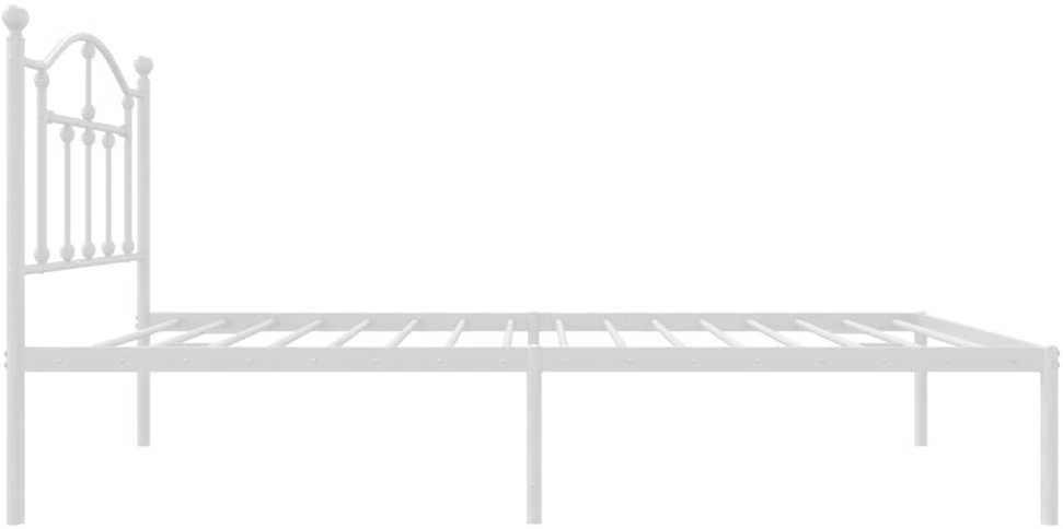 Lovos rėmas be čiužinio, baltas, 75x190cm, metalas