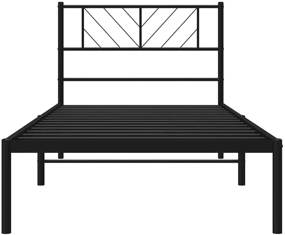 Lova Metalinis lovos rėmas su galvūgaliu, juodos spalvos, 100x190cm