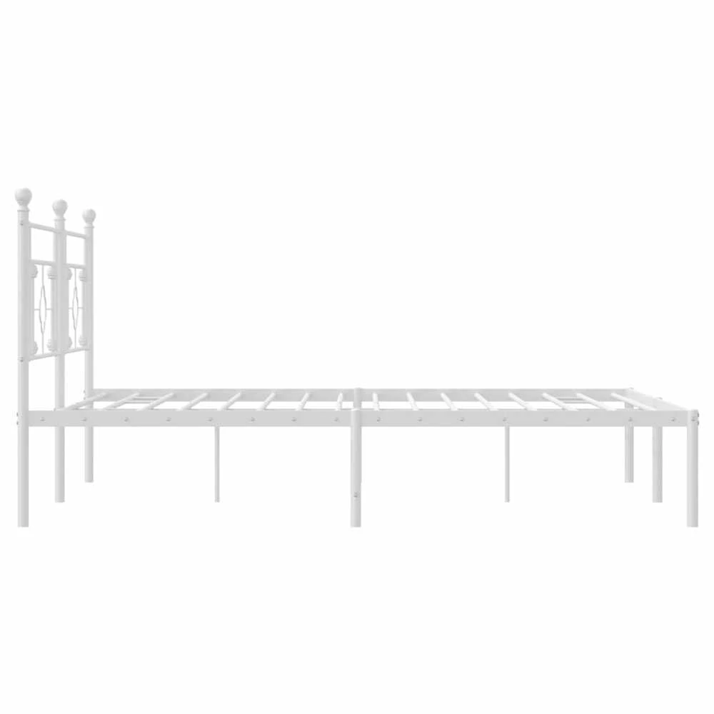 Lova Metalinis lovos rėmas su galvūgaliu, baltos spalvos, 183x213cm