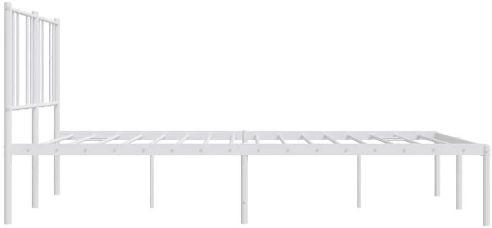 Lova Metalinis lovos rėmas su galvūgaliu, baltos spalvos, 183x213cm