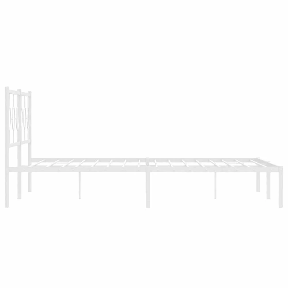 Lova Metalinis lovos rėmas su galvūgaliu, baltos spalvos, 183x213cm
