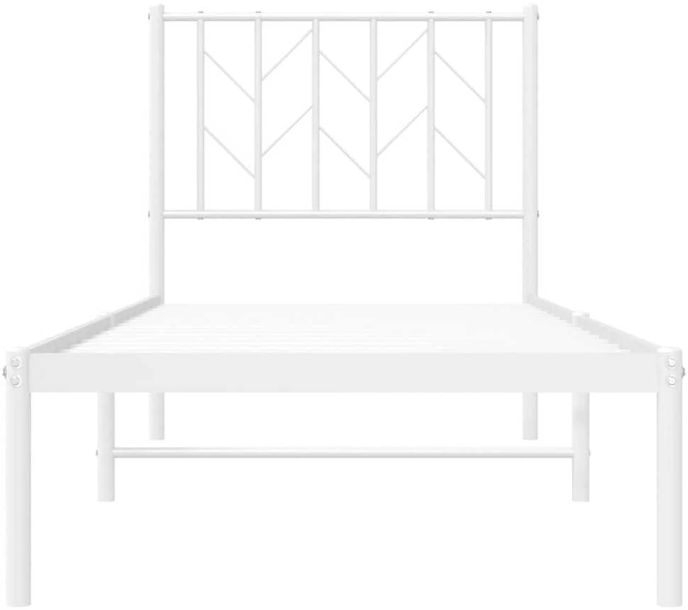 Lovos rėmas be čiužinio, baltas, 75x190cm, metalas