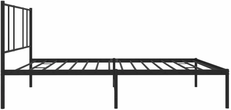 Lova Metalinis lovos rėmas su galvūgaliu, juodos spalvos, 107x203cm