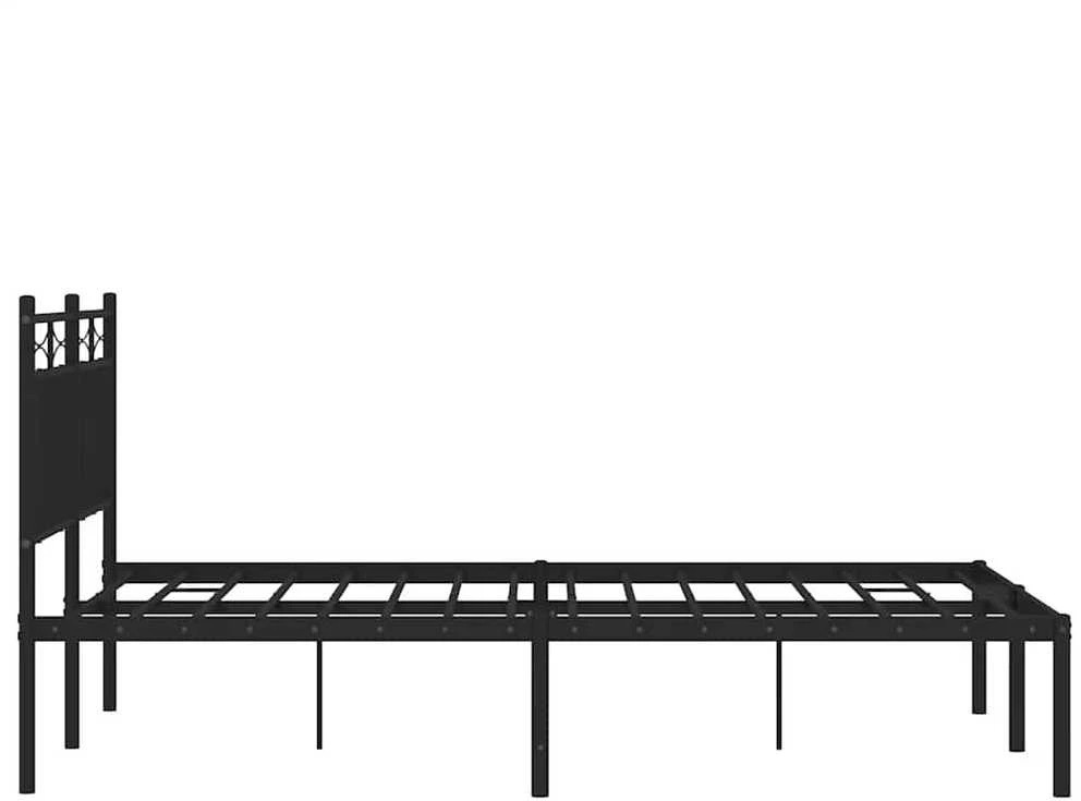 Lova Metalinis lovos rėmas su galvūgaliu, juodos spalvos, 135x190cm