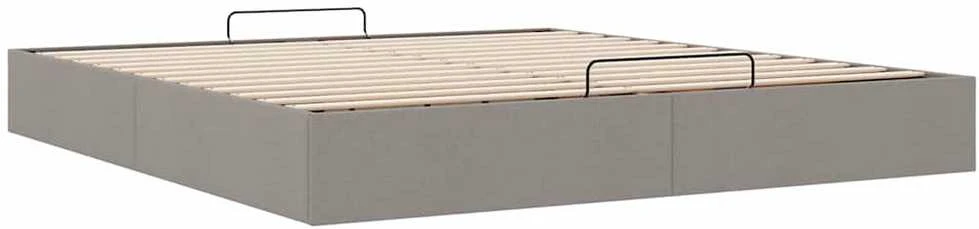 Osmanų lovos rėmas be čiužinio Taupe 200x200 cm audinys