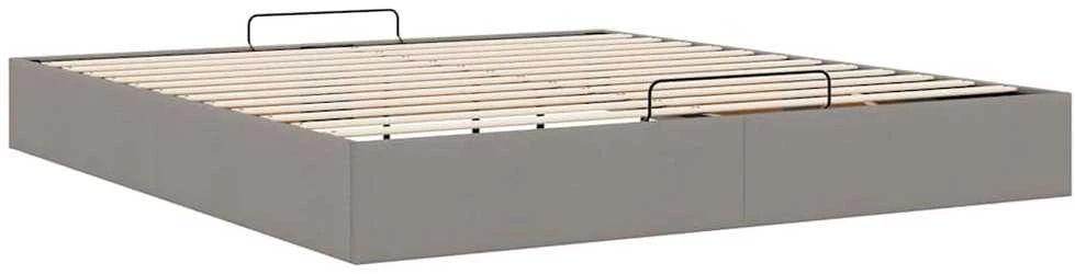 Osmanų lovos rėmas be čiužinio Taupe 200x200 cm audinys