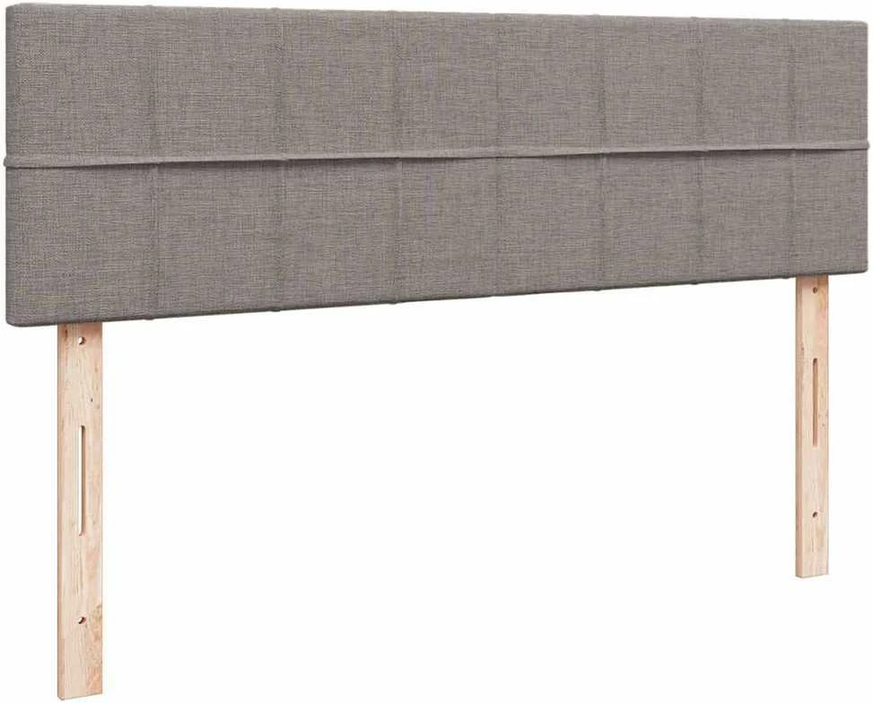 Osmanų lovos rėmas su čiužiniais, taupe, 160x200cm, audinys