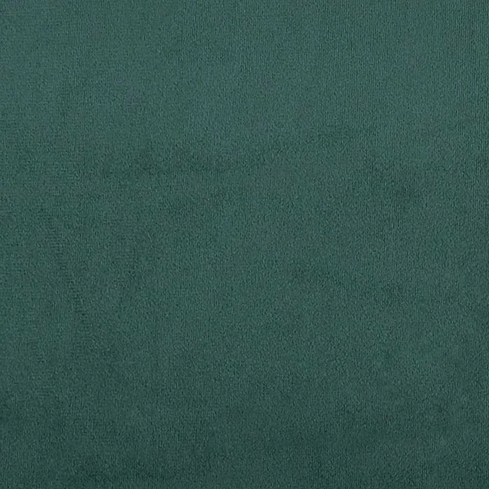Osmanų lovos rėmas su čiužiniais, žalias, 200x200cm, aksomas