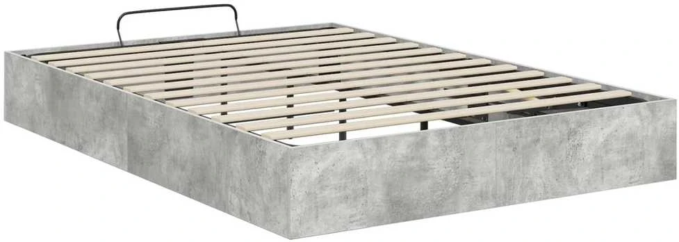 Otomano lovos rėmas Betono Pilka 140 x 200 cm Dirbtinė mediena