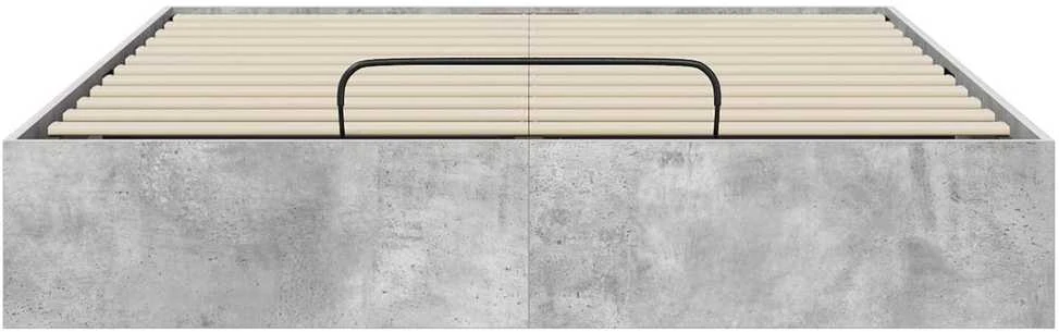 Otomano lovos rėmas Betono Pilka 140 x 200 cm Dirbtinė mediena