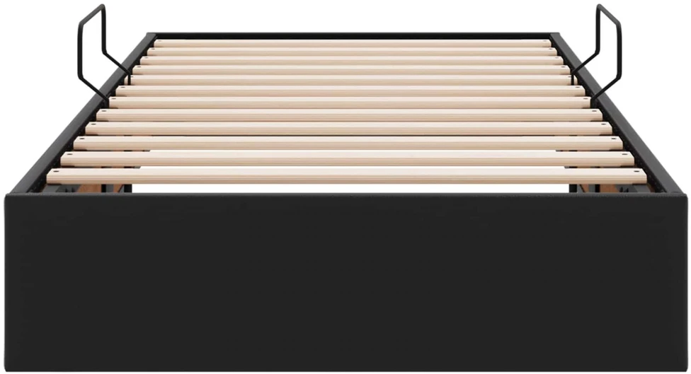 Lova Otomano lovos rėmas Juodas 100 x 200 cm Dirbtinė oda