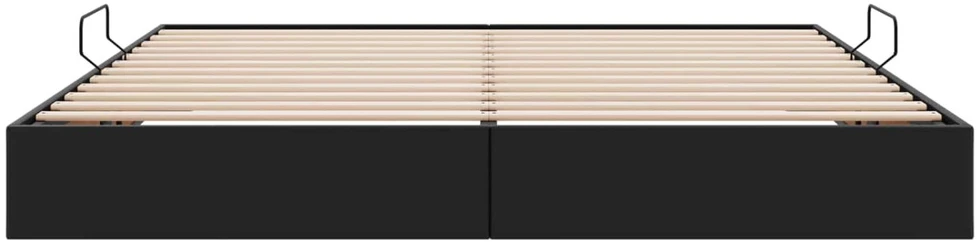 Lova Otomano lovos rėmas Juodas 200 x 200 cm Dirbtinė oda