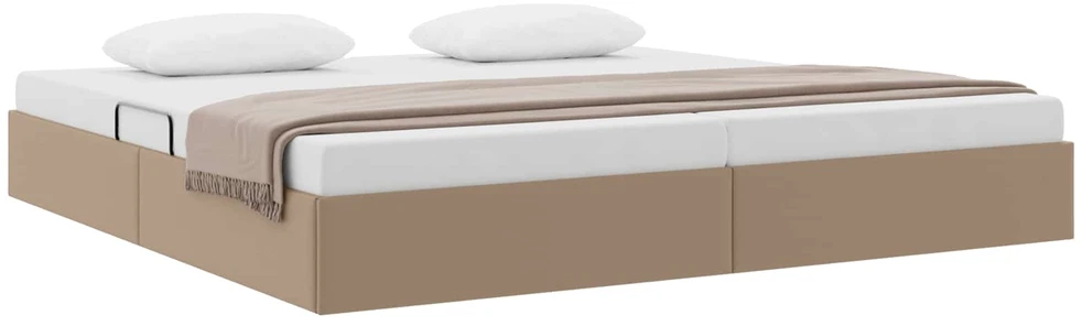Lova Otomano lovos rėmas Kapučino 200 x 200 cm Dirbtinė oda