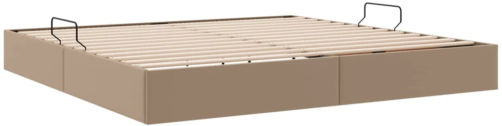 Lova Otomano lovos rėmas Kapučino 200 x 200 cm Dirbtinė oda