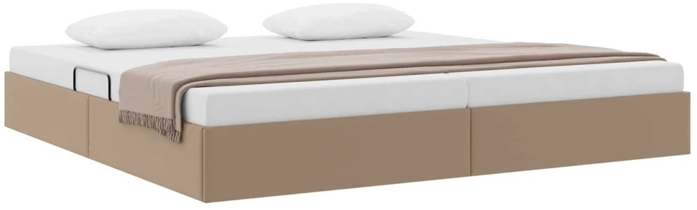 Lova Otomano lovos rėmas Kapučino 200 x 200 cm Dirbtinė oda