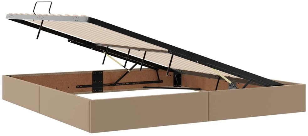 Lova Otomano lovos rėmas Kapučino 200 x 200 cm Dirbtinė oda