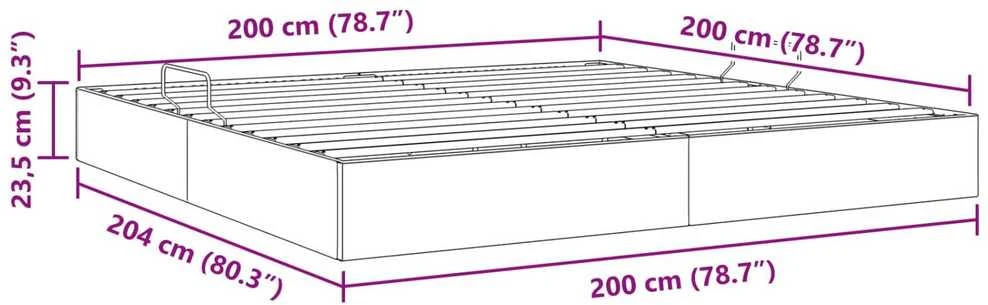 Otomano lovos rėmas Tamsiai mėlyna 200 x 200 cm Aksomas