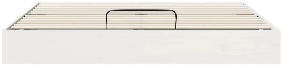 Otomano lovos rėmas su saugojimo funkcija Baltas 200 x 200 cm