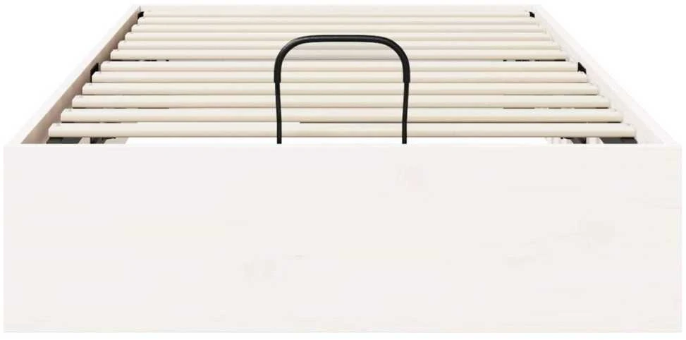 Lova Otomano lovos rėmas su saugojimo funkcija Balta 75 x 190 cm