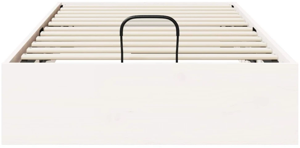 Lova Otomano lovos rėmas su saugojimo funkcija Baltas 100 x 200 cm