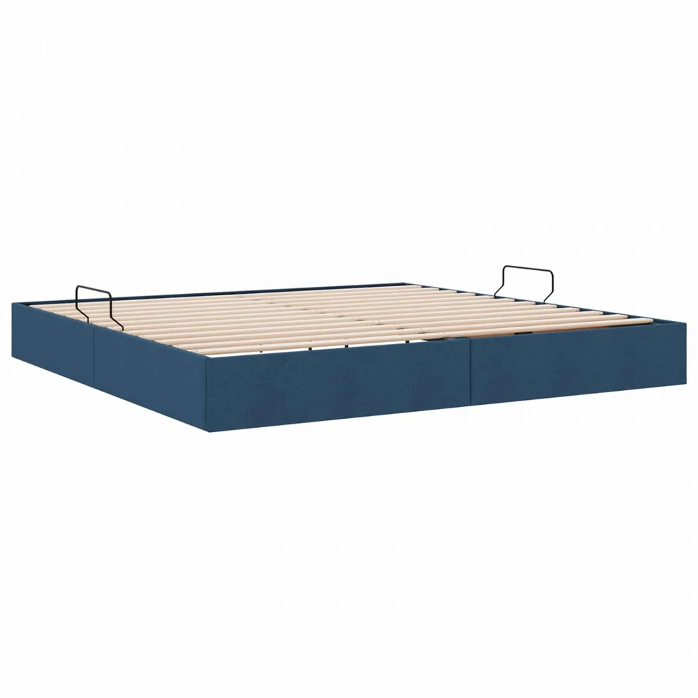 Lova Otomano lovos rėmas su saugykla Mėlyna 200 x 200 cm audinys