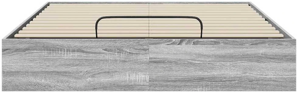 Lova Otomano lovos rėmas Pilka Sonoma 140 x 190 cm Dirbtinė mediena