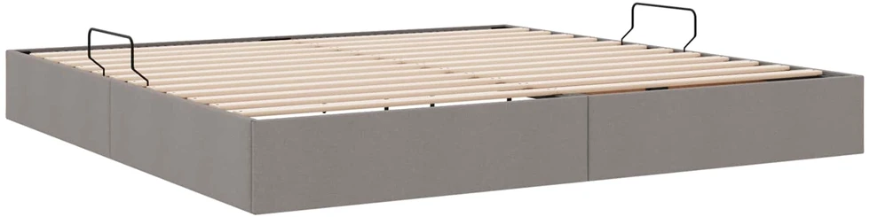 Lova Otomano lovos rėmas su saugykla Taupe 200 x 200 cm audinys