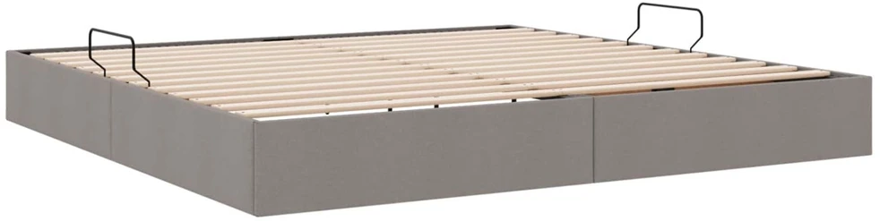 Lova Otomano lovos rėmas su saugykla Taupe 200 x 200 cm audinys