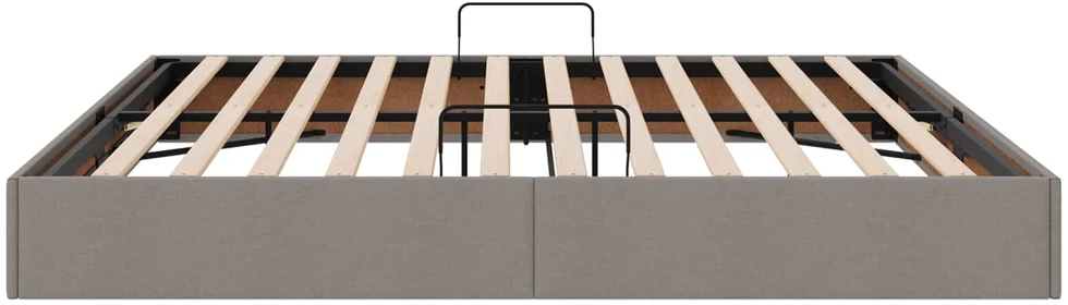 Lova Otomano lovos rėmas su saugykla Taupe 200 x 200 cm audinys