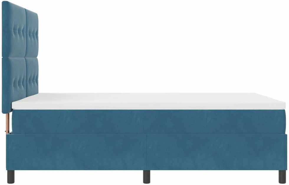 LED Čiužinio Lova Tamsiai mėlyna 160 x 200 cm Aksomas