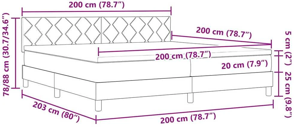 Kiemas lova su galvūgalio Tamsiai rudas 200 x 200 cm audinys