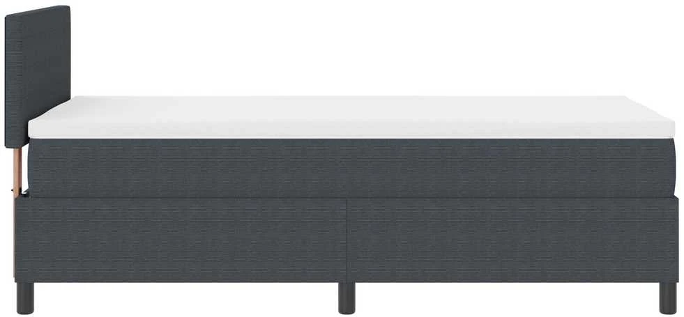 Kiemas lova su galvūgalio Tamsiai pilka ir balta 90 x 200 cm