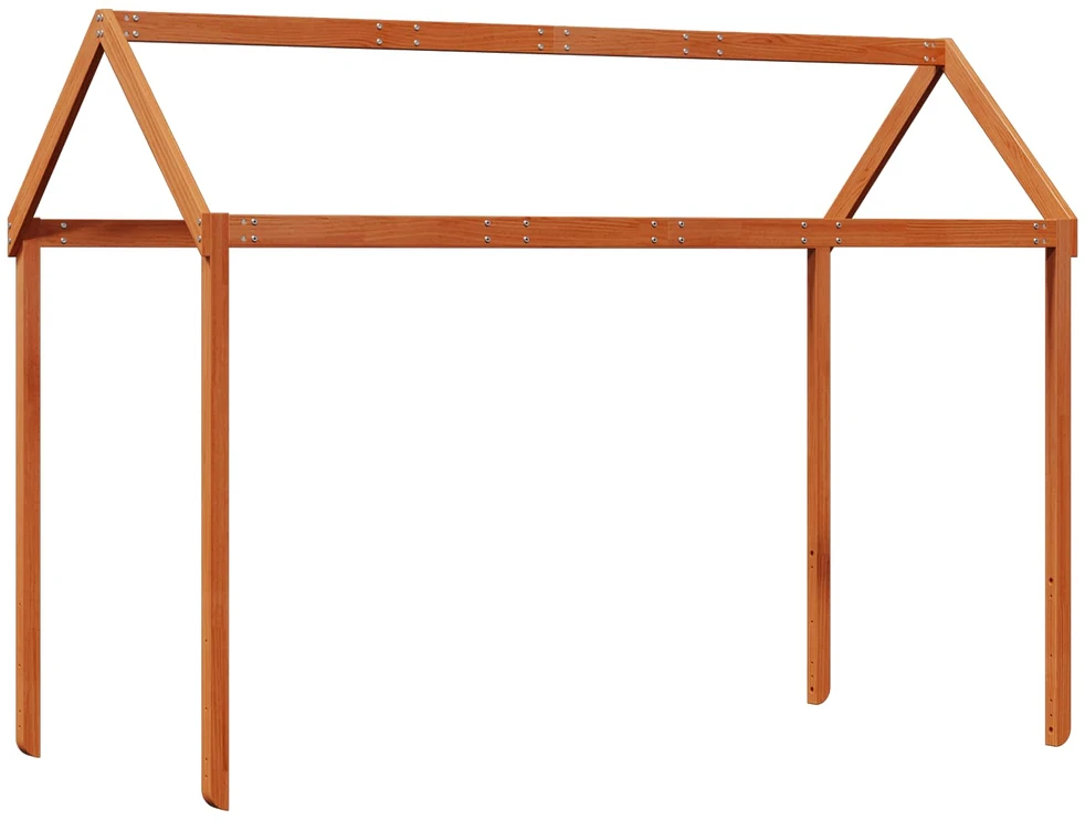 Lova Palėpės lovos rėmas Vaško Ruda 90 x 190 cm Tvirtas pušies medis