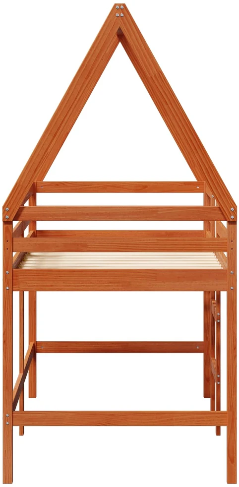 Lova Palėpės lovos rėmas Vaško Ruda 90 x 190 cm Tvirtas pušies medis