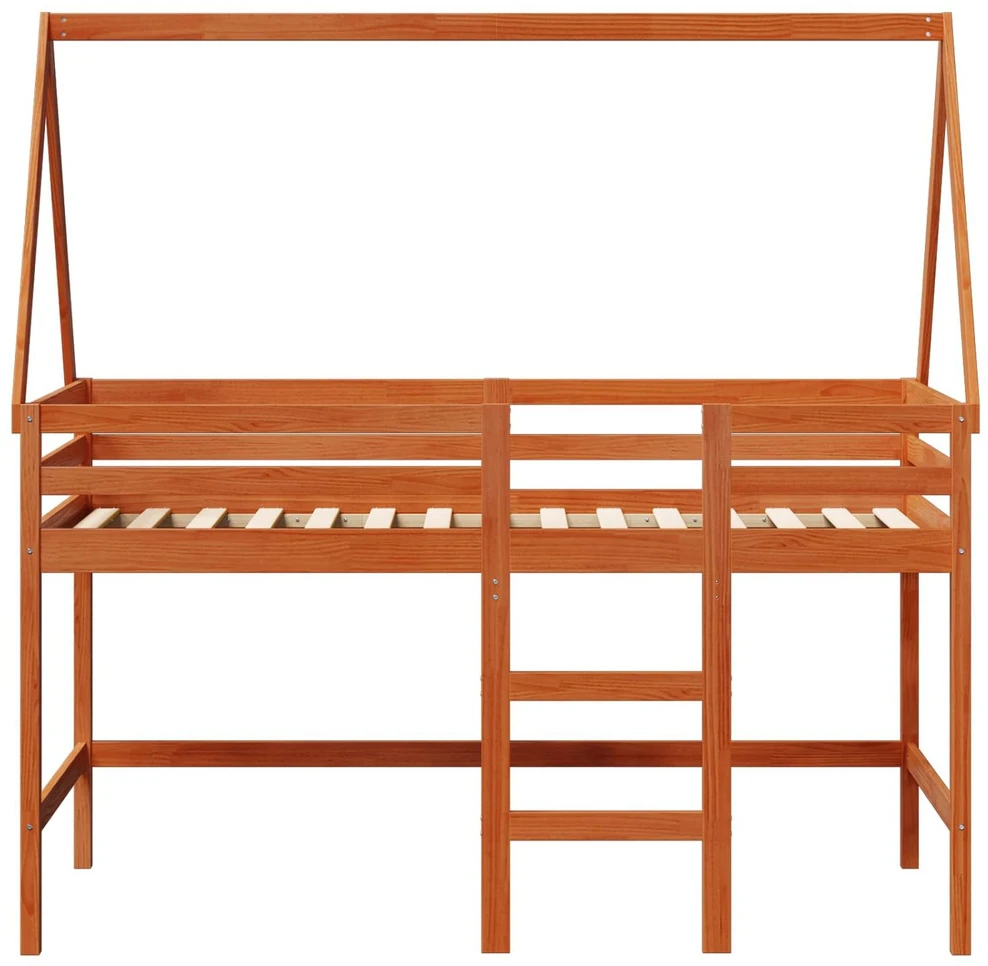 Lova Palėpės lovos rėmas Vaško Ruda 90 x 190 cm Tvirtas pušies medis