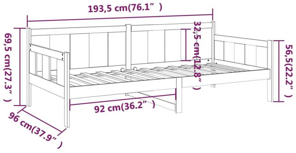 Lova, pušies medienos masyvas, 90x190cm