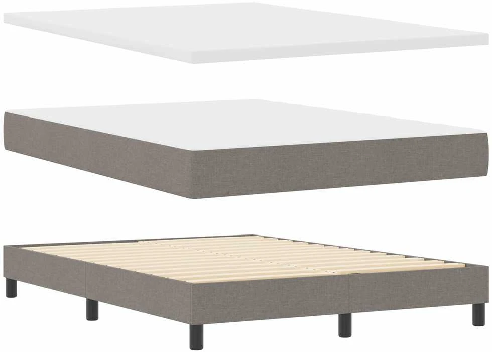 Kiemas lova su LED juostelėmis Tortora 140 x 200 cm audinys