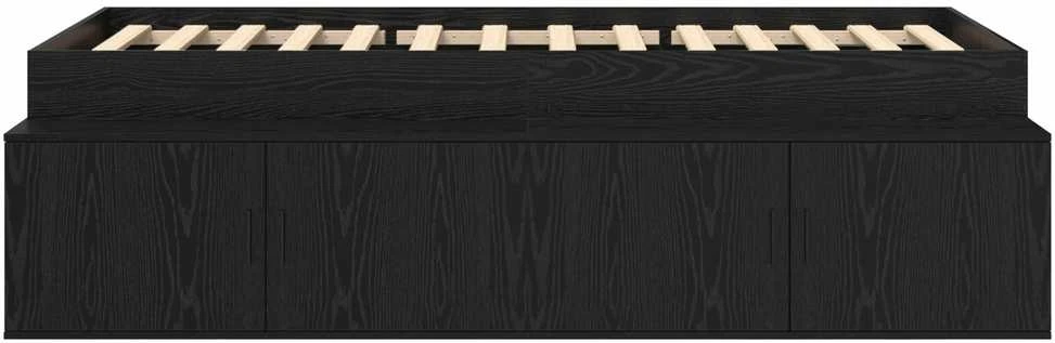 Lova Lovos rėmas Juodas ąžuolas 90 x 200 cm Apdirbta mediena