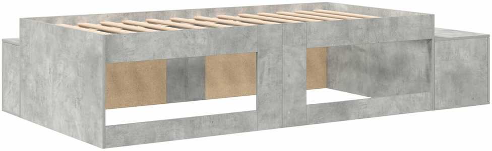 Lova su daiktų laikymo vieta Betono pilka 80 cm