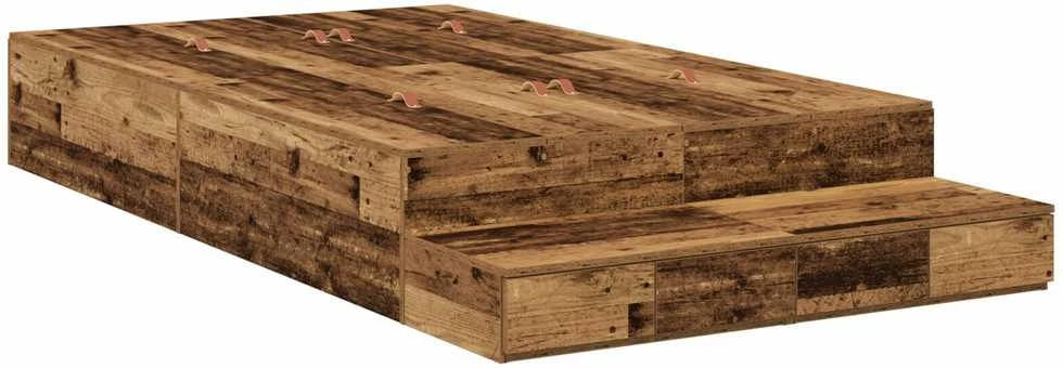 Lova su daiktų laikymo vieta su stalčių Senovinis medis 120 cm