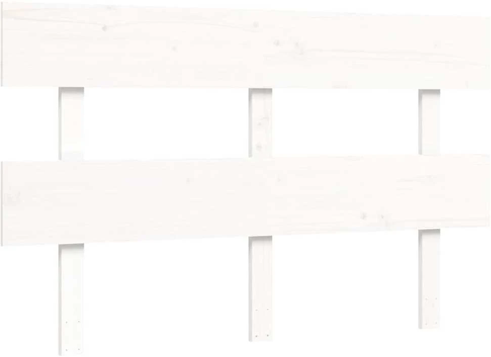 Lova senjorams su galvūgaliu, baltas, 120x200 cm, mediena