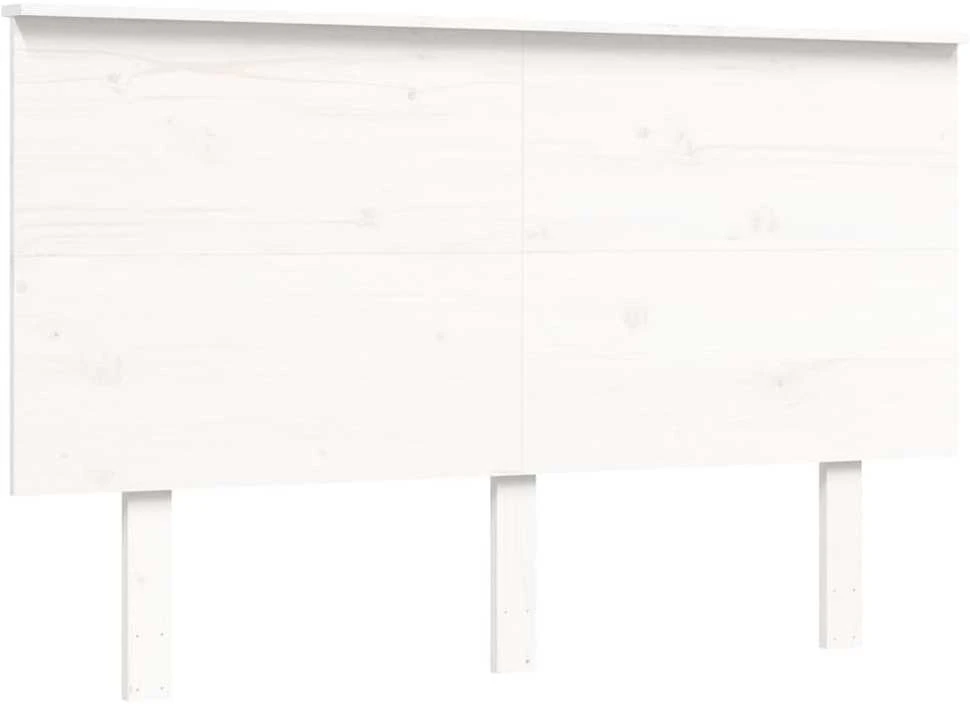 Lova senjorams su galvūgaliu, baltas, 120x200 cm, mediena