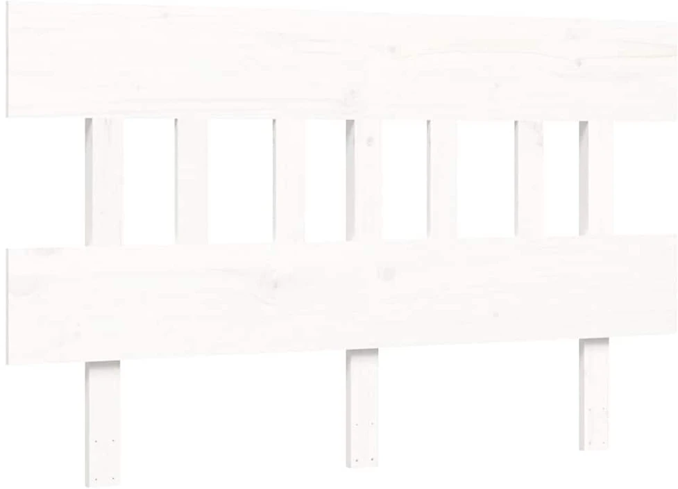 Lova senjorams su galvūgaliu, baltas, 120x200 cm, mediena