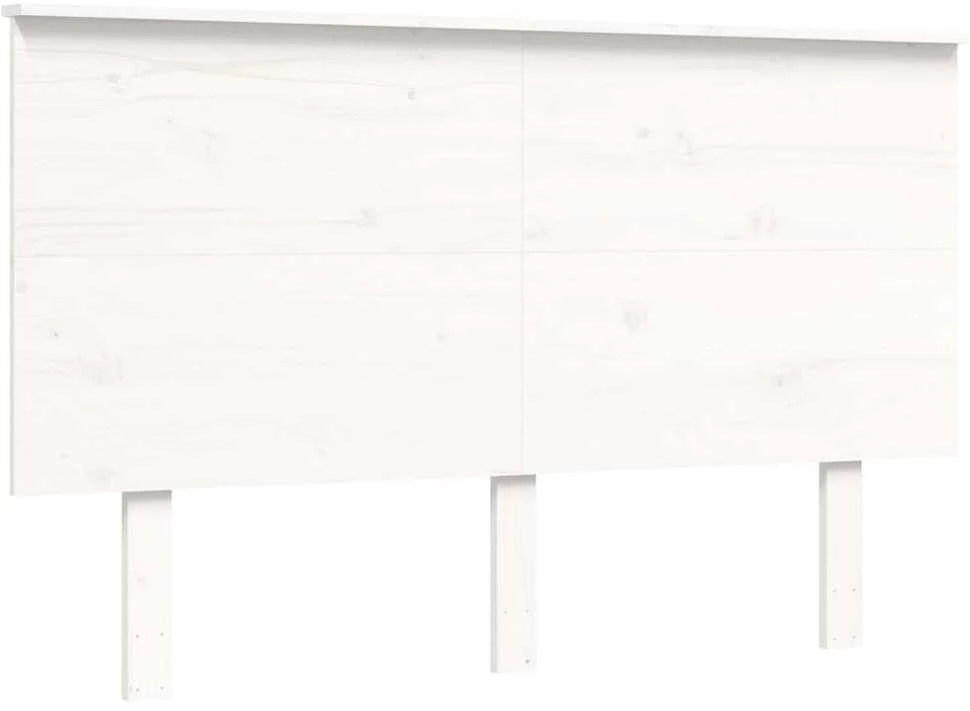 Lova senjorams su galvūgaliu, baltas, 120x200 cm, mediena