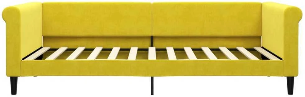 Sofa, geltonos spalvos, 100x200cm, aksomas