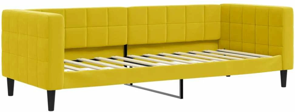 Sofa, geltonos spalvos, 80x200cm, aksomas