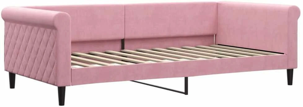 Sofa, rožinės spalvos, 100x200cm, aksomas